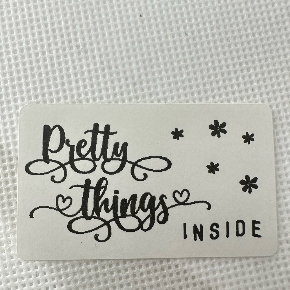 Pretty Things Inside label | Thank you sticker | shipping supplies 2in NWT​ - Picture 3 of 6